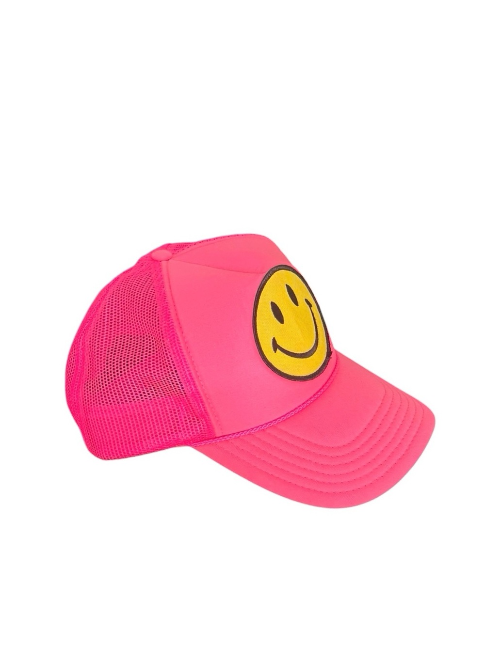 NEW Aviator Nation Neon Pink‎ Smiley Vintage Low Rise Trucker Hat